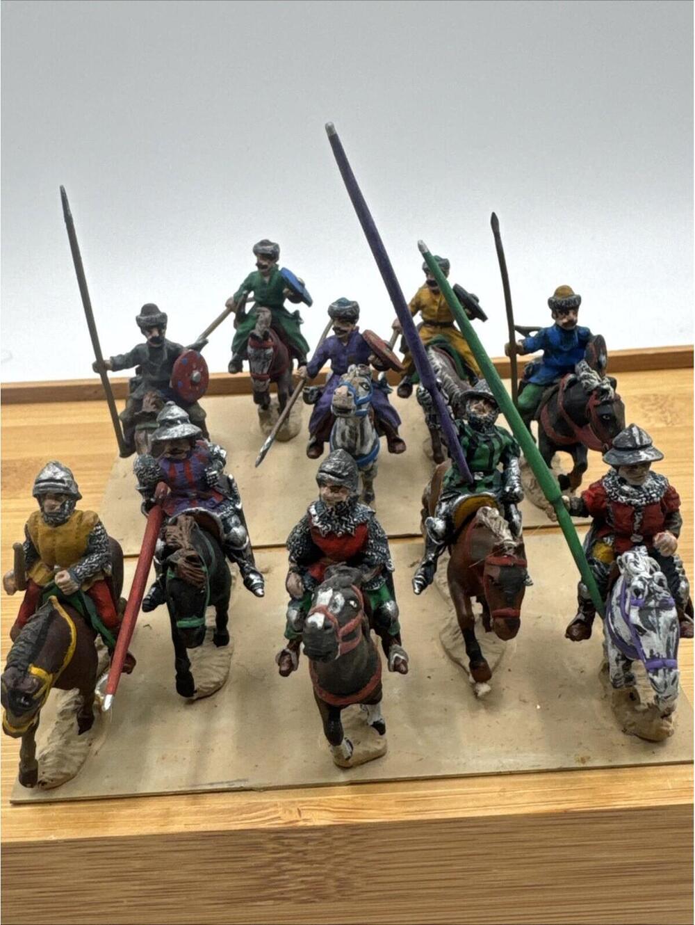 28mm Mounted Medieval Knights & Mounted Turkish Eastern European Cavalry Painted